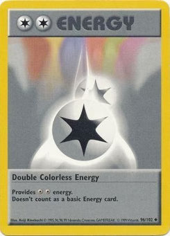 Double Colorless Energy 96/102  - Unlimited Base Set Shadowless - Uncommon