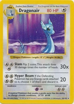 Dragonair 18/102  - Unlimited Base Set Shadowless - Rare