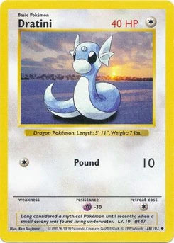 Dratini 26/102  - Unlimited Base Set Shadowless - Uncommon