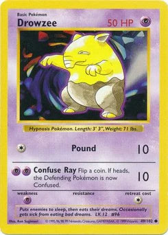 Drowzee 49/102  - Unlimited Base Set Shadowless - Common