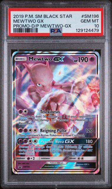 PSA 10 Mewtwo GX Promo #SM196 (4479)