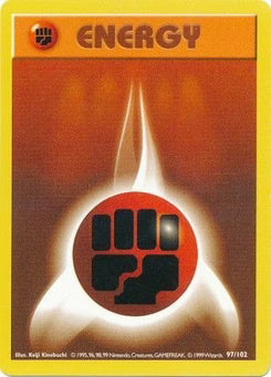 Fighting Energy 97/102  - Unlimited Base Set Shadowless - Common