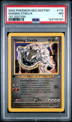 PSA 7 Shining Steelix 112 - 1st Edition Neo Destiny (8163)