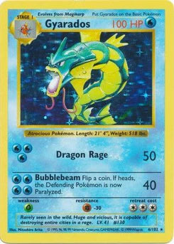 Gyarados 6/102  - Unlimited Holofoil Base Set Shadowless - Holo Rare