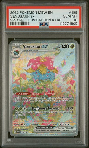 PSA 10 Venusaur ex 198/165 - SV 151 (4805)