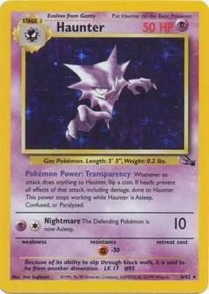 Haunter 6/62  - Unlimited Holofoil Fossil - Holo Rare