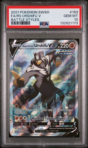 PSA 10 Rapid Strike Urshifu V #153-Battle Styles