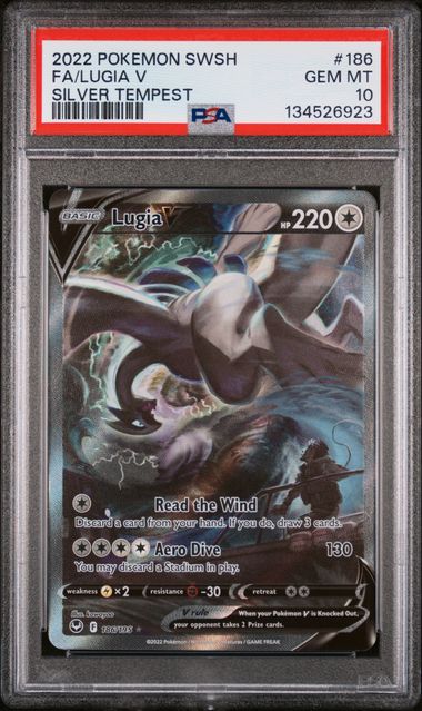 PSA 10 Lugia V 186/195 - SWSH Silver Tempest (6923)