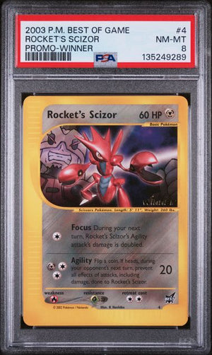 PSA 8 Rocket's Scizor Promo #4- Best Of Game Winner (9289)