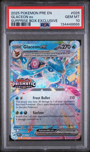 PSA 10 Glaceon EX Promo #026-Surprise Box