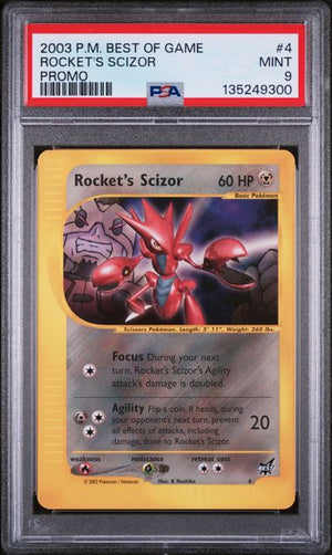 PSA 9 Rocket's Scizor Promo #4-Best Of Game (9300)