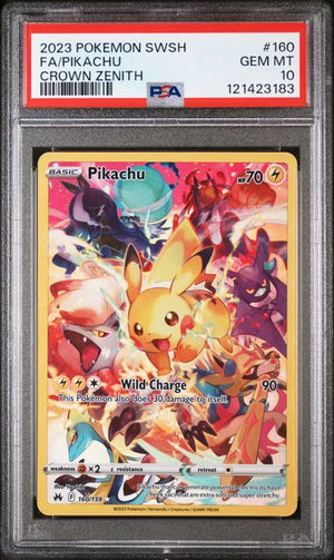 PSA 10 Pikachu 160/159 - SWSH Crown Zenith (3183)
