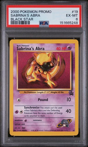 PSA 6 Sabrina's Abra 19 - WOTC Black Star Promo (5248)
