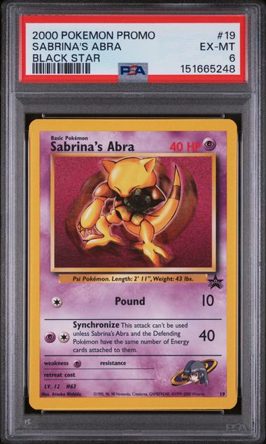 PSA 6 Sabrina's Abra 19 - WOTC Black Star Promo (5248)