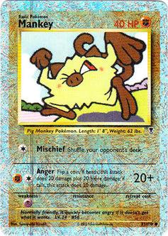 Mankey 81/110  - Reverse Holofoil Legendary Collection - Common
