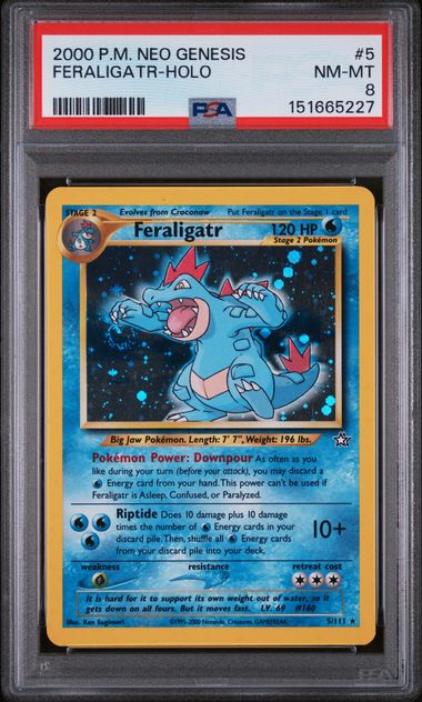 PSA 8 Feraligatr 5/111 - WOTC Neo Genesis Holo (5227)