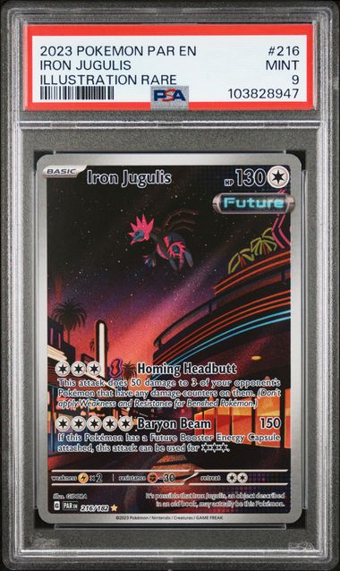 PSA 9 Iron Jugulis #216-Paradox Rift