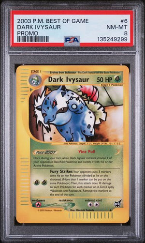 PSA 8 Best of Game Dark Ivysaur Promo #6