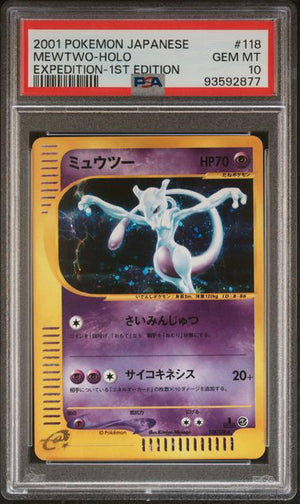 PSA 10 Mewtwo 118 - 1st Edition Expedition Holo (2877)