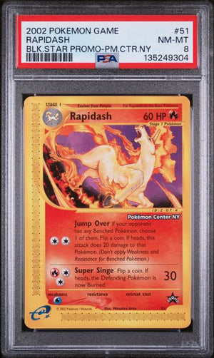 PSA 8 Rapidash #51-Black Star Promo