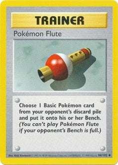 Pokemon Flute 86/102  - Unlimited Base Set Shadowless - Uncommon