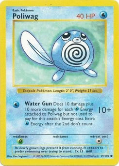 Poliwag 59/102  - Unlimited Base Set Shadowless - Common
