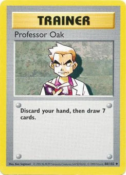 Professor Oak 88/102  - Unlimited Base Set Shadowless - Uncommon