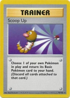 Scoop Up 78/102  - Unlimited Base Set Shadowless - Rare