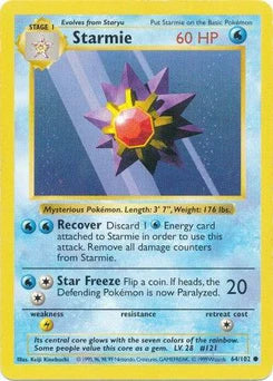 Starmie 64/102  - Unlimited Base Set Shadowless - Common
