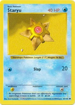 Staryu 65/102  - Unlimited Base Set Shadowless - Common