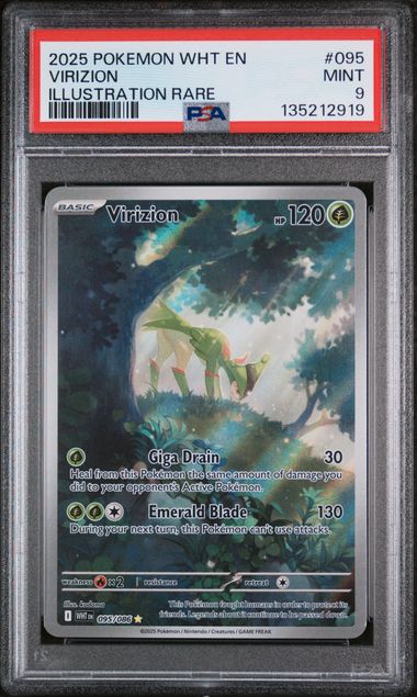 PSA 9 Virizion 095/086 - SV White Flare (2919)