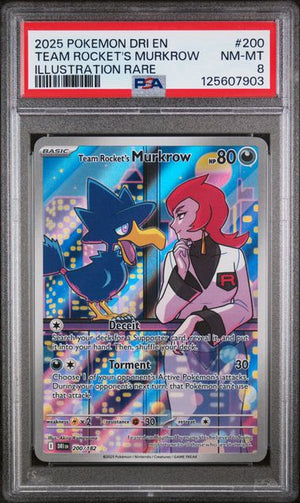 PSA 8 Team Rocket's Murkrow #200-Destined Rivals