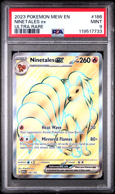 PSA 9 Ninetales EX #186-151 (7733)