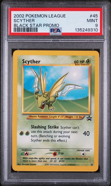 PSA 9 Scyther #45-Black Star Promo (9310)