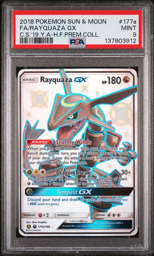 PSA 9 Rayquaza GX #177a-Hidden Fates