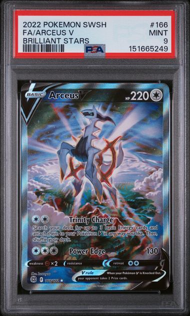 PSA 9 Arceus V 166/172 - SWSH Brilliant Stars (5249)