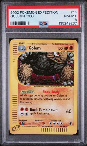 PSA 8 Golem Holo #14-Expedition (9237)
