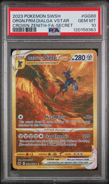 PSA 10 Origin Forme Dialga VSTAR GG67/GG70 - SWSH Crown Zenith Galarian Gallery (8363)