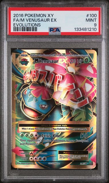 PSA 9 M Venusaur EX #100-Evolutions (1210)