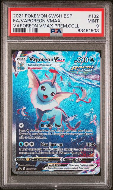 PSA 9 Vaporeon VMAX SWSH182 - SWSH Promos (1508)