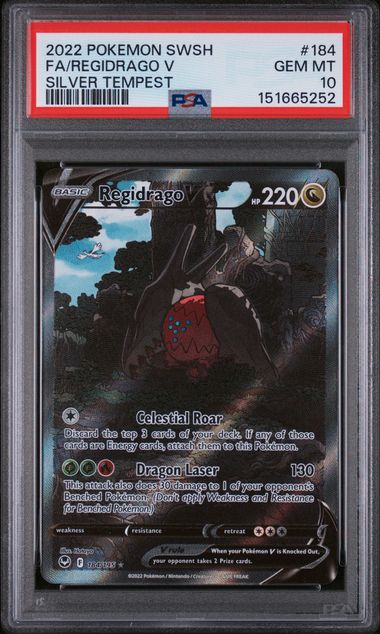 PSA 10 Regidrago V 184/195 - SWSH Silver Tempest (5252)