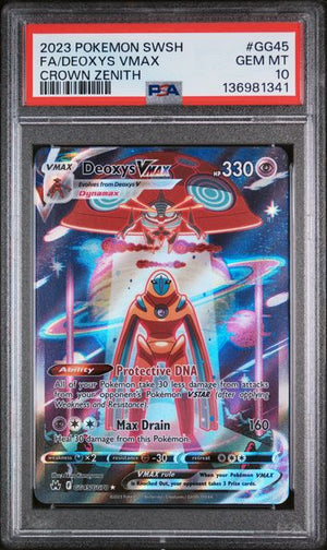 PSA 10 Deoxys VMAX GG45/GG70 - Crown Zenith Galarian Gallery (1341)