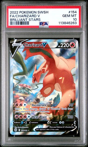 PSA 10 Charizard V 154/172 - Brilliant Stars (6263)