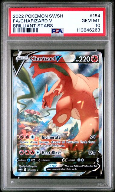 PSA 10 Charizard V 154/172 - Brilliant Stars (6263)