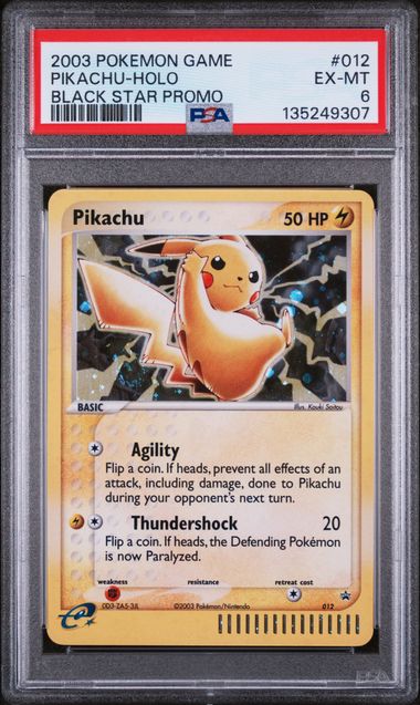 PSA 6 Holo Pikachu #012-Black Star Promo