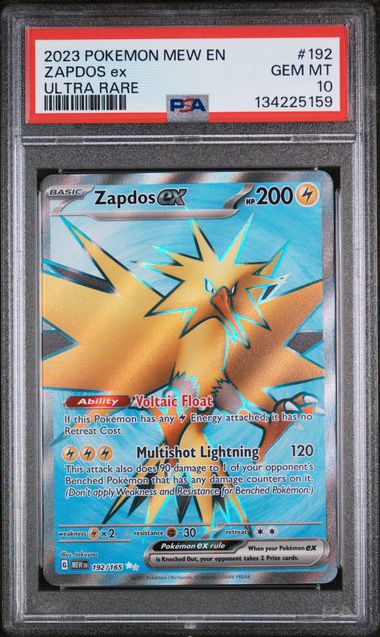 PSA 10 Zapdos EX #192-151 (5159)