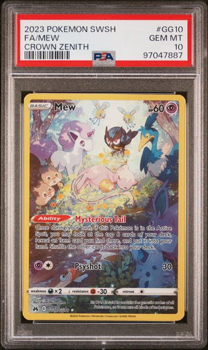 PSA 10 Mew GG10/GG70 - Crown Zenith Galarrian Gallery (7887)