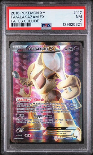 PSA 7 Alakazam EX #117-Fates Collide (5821)