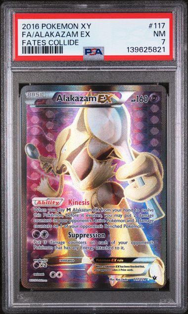 PSA 7 Alakazam EX #117-Fates Collide (5821)