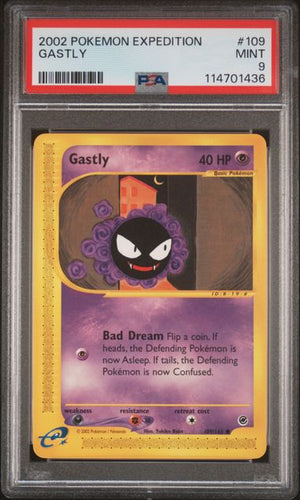 PSA 9 Gastly #109-Expedition
